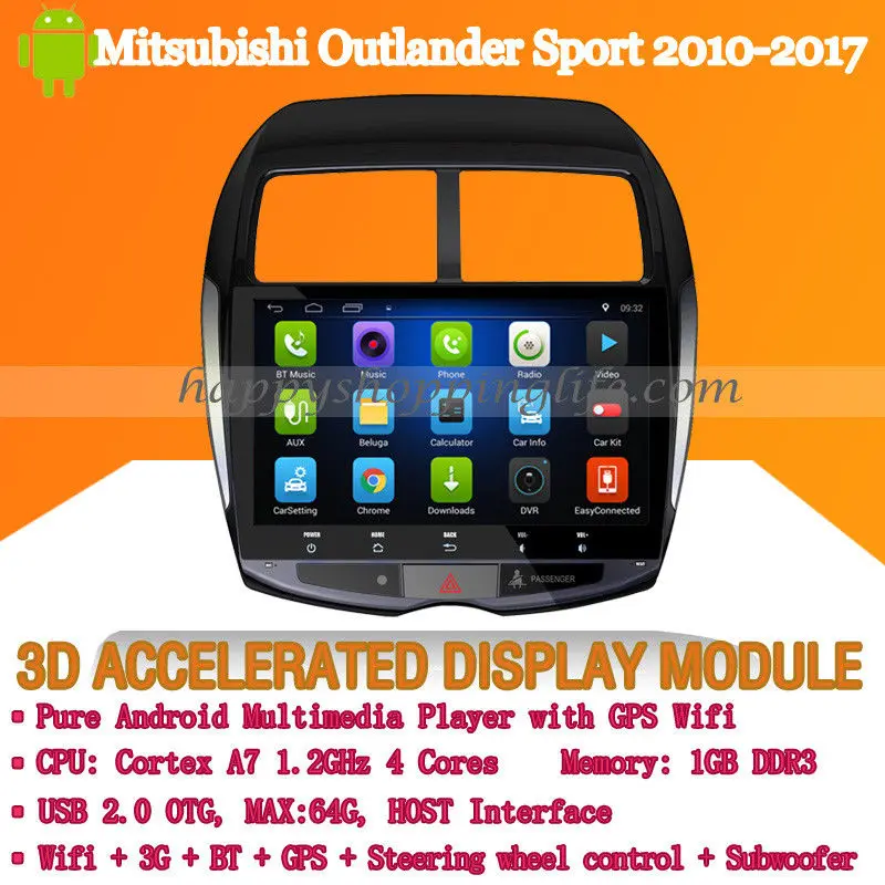 10 1 &quotAndroid 7 автомобильный мультимедийный плеер для Mitsubishi Outlander Sport 2010-2017 DVD Авто