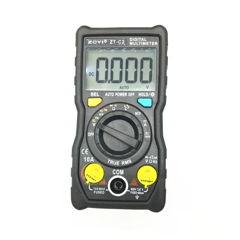 

Digital Multimeter Temperature Auto-Ranging True-RMS intelligent NCV 4000 Counts AC/DC Voltage Current 40M Ohm ZT-C1 ZT-C2