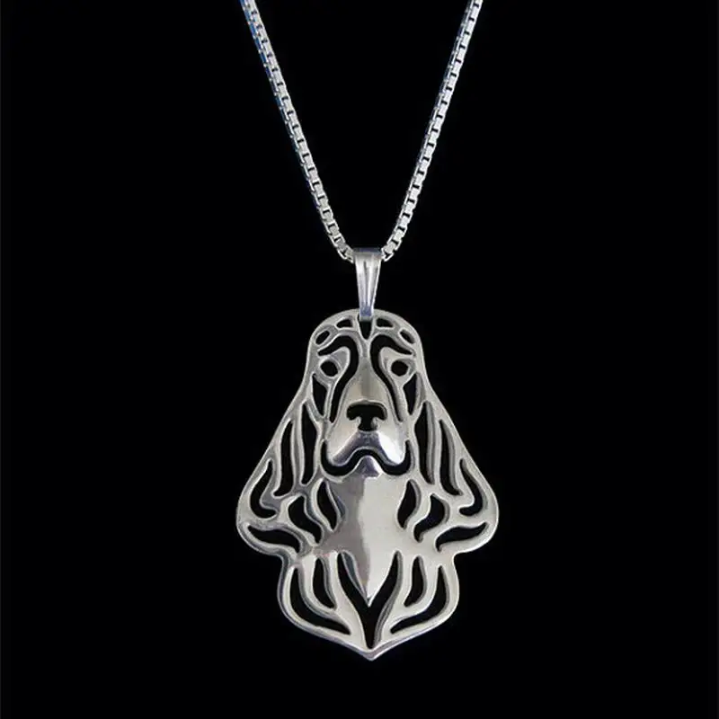 

2019 Women's Jewelry Dog Pendant Necklaces Lovers Metal English Cocker Spaniel Necklaces Drop Shipping