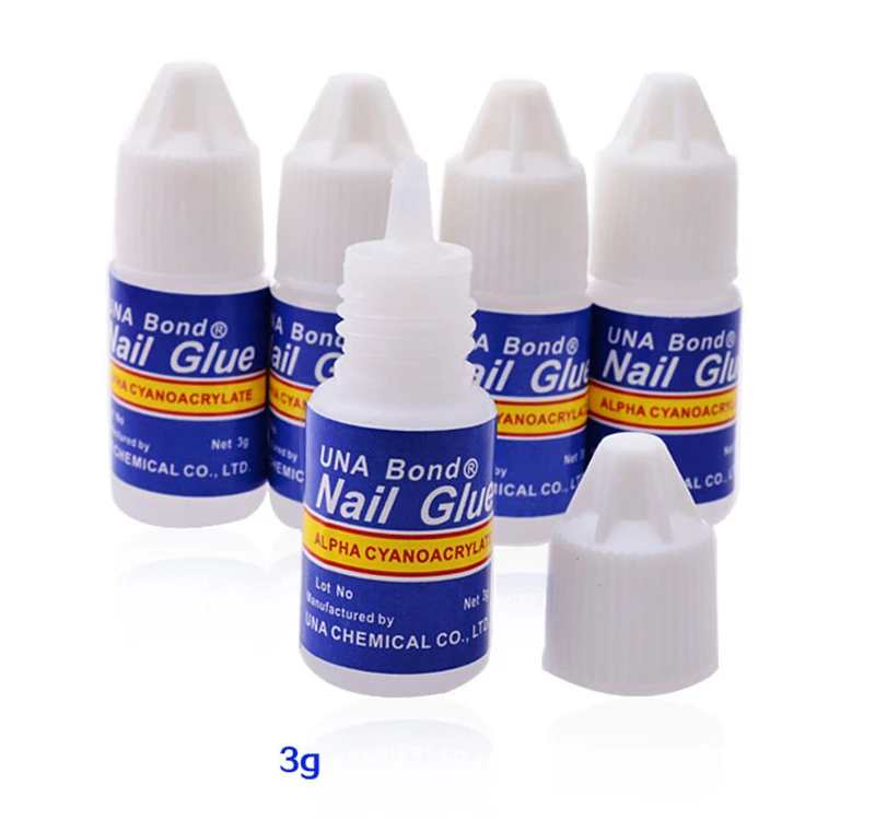 

5pcs/set Nail Glue with Brush for Art Faux Ongles Tips Glitter Acrylic Decoration Gel nail art accessoires tools