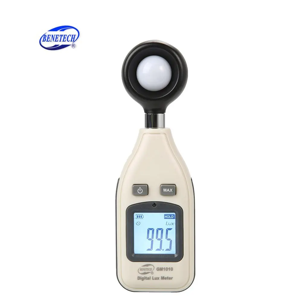 

BENETECH GM1010 Split Light Meter Luxmeter Digital Backlight 0~200000 Lux Illuminometer Luminometer Photometer Lux/FC LM Tester