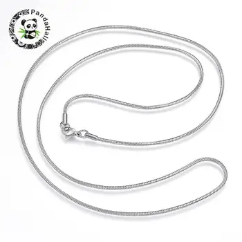 

304 Stainless Steel Snake Chain Necklaces, with Lobster Claw Clasps, Stainless Steel Color, 29.9"(76cm); 2mm