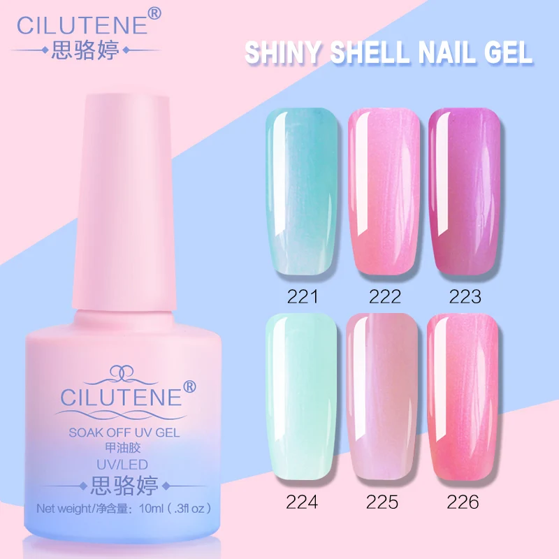 

Cilutene 10ML Shell Gel Polish Pearl UV Gel Nail Polish Hybrid Varnish Mermaid Lacquer Lucky Semi Permanen GelLak Stamp Enamel