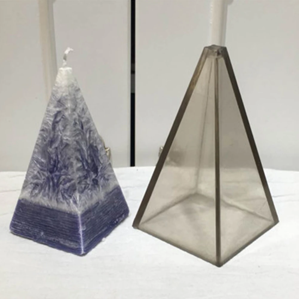 Bar Clear Transparent Easy To Clean DIY Reusable Candle Mold Durable Cake Decoration Tools Eco Friendly Party Pyramidal Shape