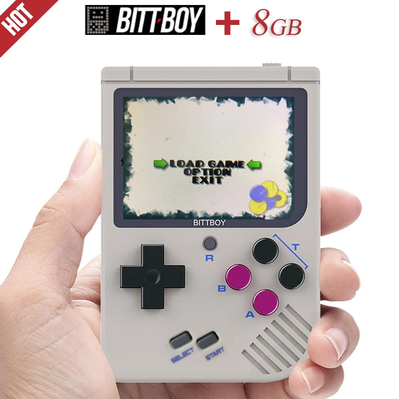 Tanie Konsola do gier, BittBoy V3.5 + 8 GB, konsola retro, podręczne konsole do gier, obsługa bardziej klasyczne gry dla nostalgicznego gracza dla dzieci