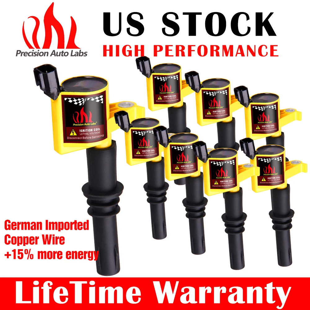 

8pcs Yellow Ignition Coil DG511 for FORD LINCOLN MERCURY V8 5.4L 4.6L F150 F250 new