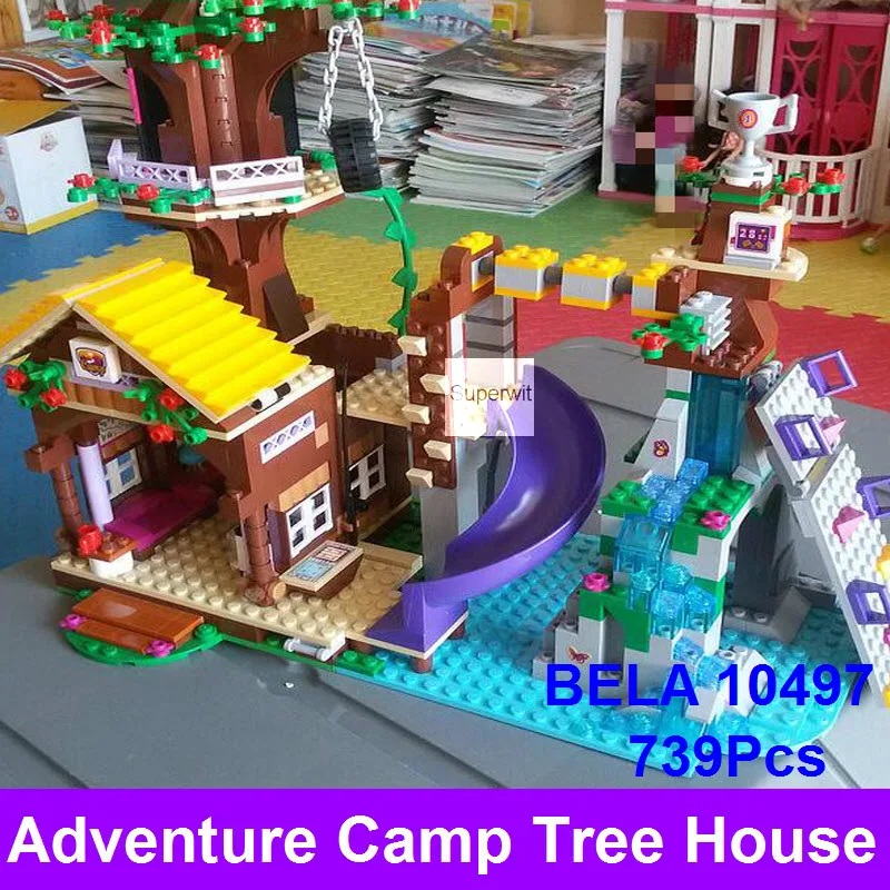 2016 BELA 10497 Building Bricks Compatible Lepin Friends Blocks Adventure Camp Tree House 41122 Emma Mia
