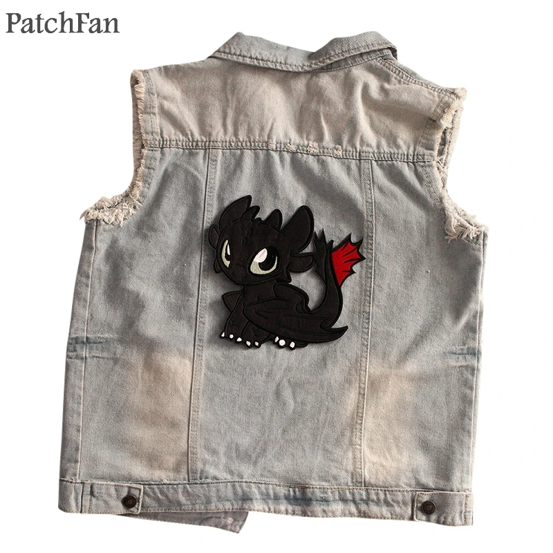 Patchfan, Как приручить дракона, ночная Фурия, аппликация, нашивки для шитья, рубашка, одежда para, куртка, значок, железная футболка A1439