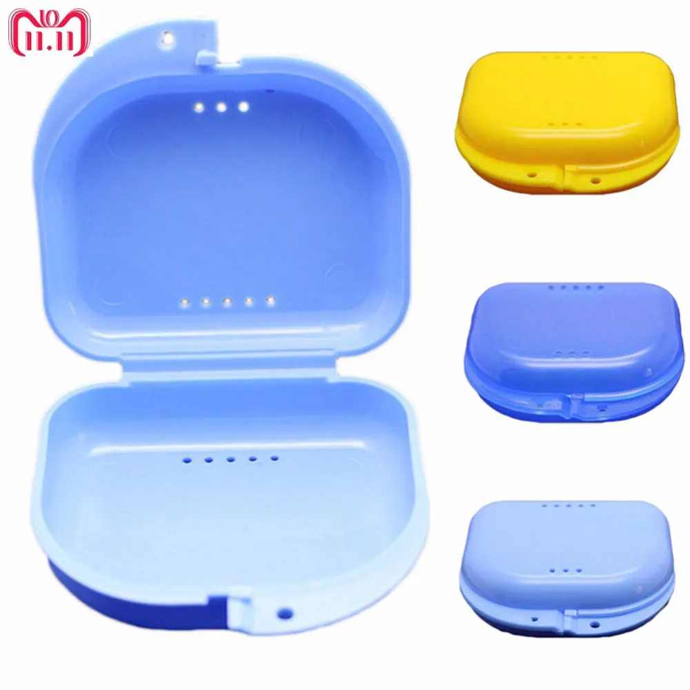 Compact Colorful Dental Orthodontic Retainer Box/Case mouthguards biteguards dentures Sport Guard | Красота и здоровье