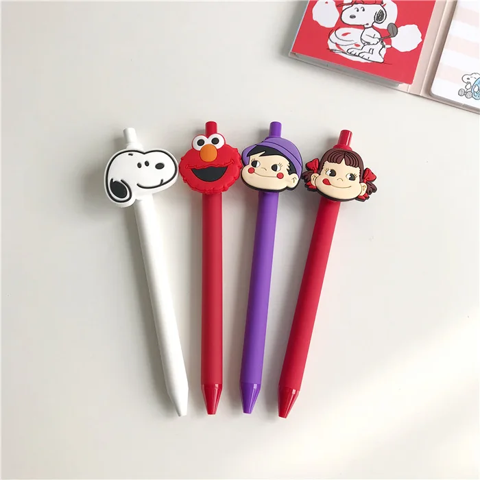 

40pcs/lot creative cartoon sesame street fujiya peko poko dog black ink gel pen water pen promotion gift stationery writing tool