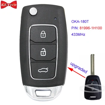

KEYECU for Kia Ceed 10/2006-07/2009 Upgraded Remote Car Key Fob 433MHz ID46 Chip HY22 Blade OKA-180T P/N: 81996-1H100