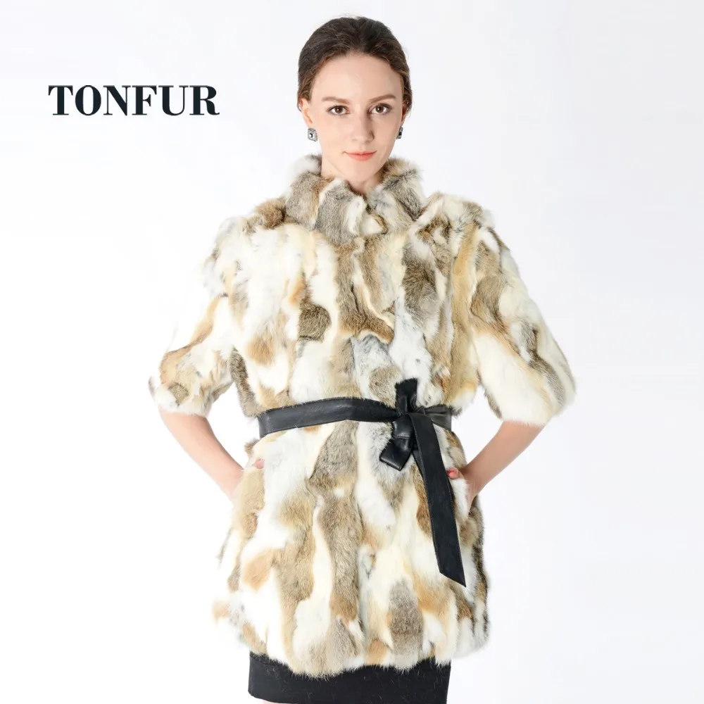 Buy New Arrival 100 Real Rex Rabbit Fur Coat Short