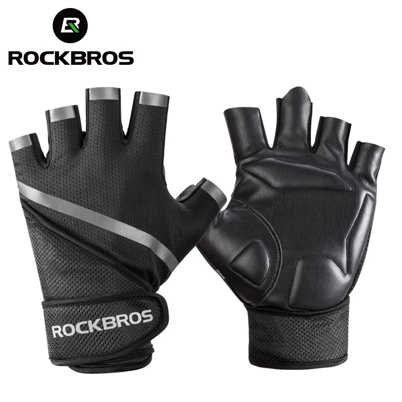 ROCKBROS رياضة مكافحة الانزلاق الوزن رفع اللياقة البدنية قفازات نصف الاصبع اللياقة البدنية الرياضية قفازات واقية الجسم بناء الذكور اليد القفاز ROCKBROS رياضة مكافحة الانزلاق الوزن رفع اللياقة البدنية قفازات نصف الاصبع اللياقة البدنية الرياضية قفازات واقية الجسم بناء الذكور اليد القفاز