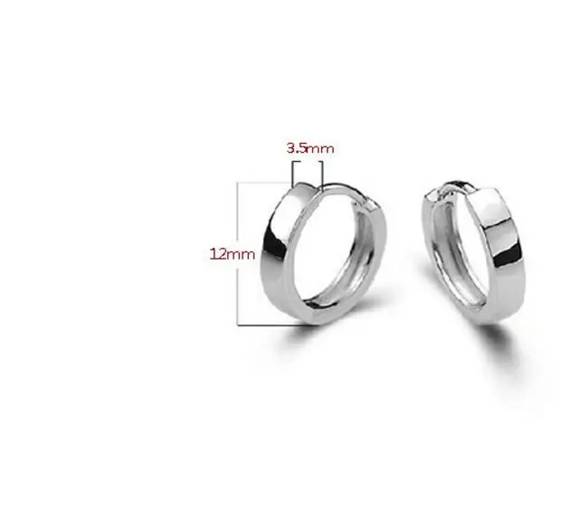 Серебро 925 пробы уникальный пирсинг Huggie Hoop Серьги для женщин Стерлинговое Серебро гладкие серьги ювелирные украшения