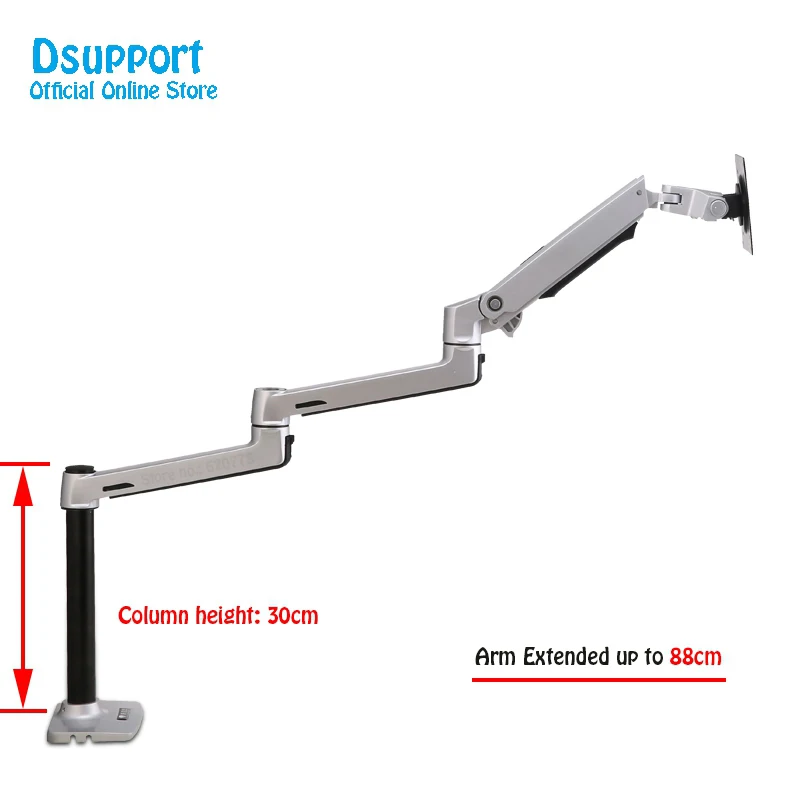 Preise XSJ8013C 300 Aluminium Full Motion Freies Heben Ultra Lange Arm 10 32 zoll LED LCD Monitor Halter Verlängern Monitor Montieren halterung