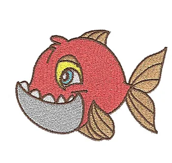 

Embroidered Goldfish Patches Emblem for Sale Made by Twill Heat Cut and PVC Backing MOQ50pcs Welcome Customized Free Shipping