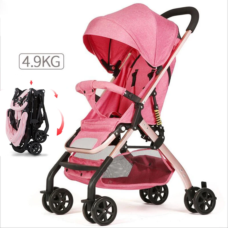 

2018 new baby stroller ultra light shock absorber folding portable can sit can lay children baby children kids simple mini umbre