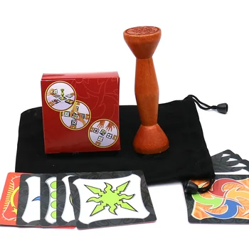 

2020 board game brown wood jungle token run fast pair speed forest for family party fun cards game English Spanish rules