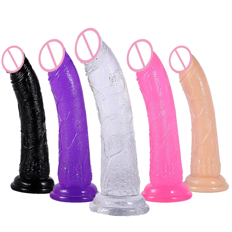 8 5 inch realistic purple jelly dildo with stimulating vein detail