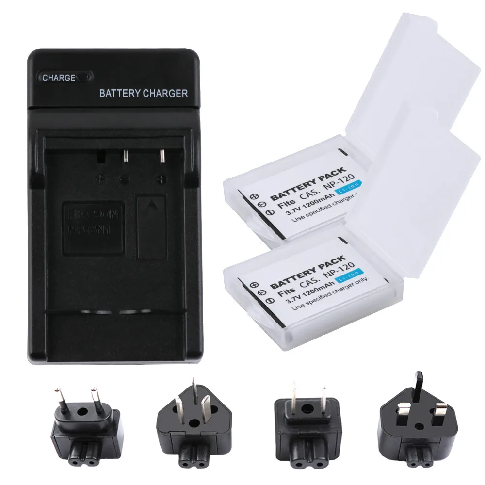 

RP 1200 mAh NP-120 NP 120 Battery with charger for Fuji NP120 Pentax DL17 Kyocera-Contax BP1500 RICOH DB-43 FinePix F11 M603