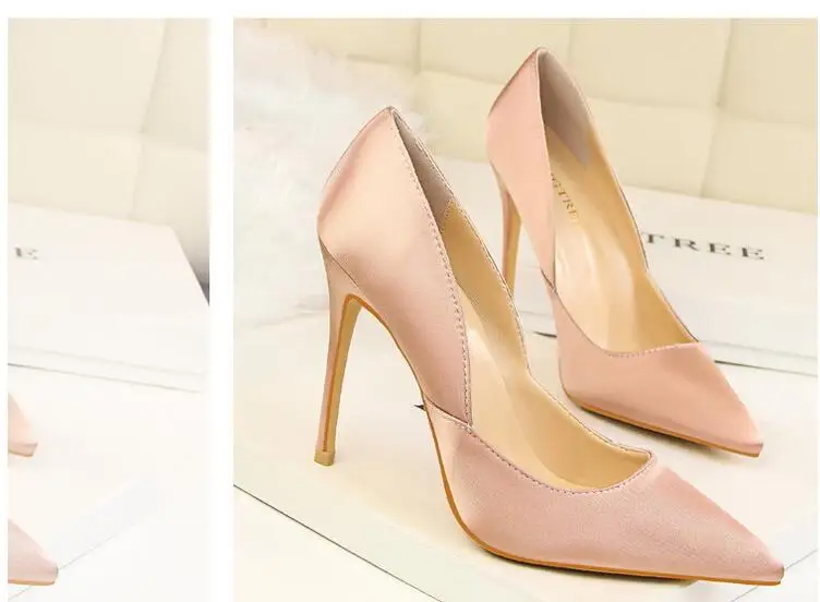 Шелковые атласные туфли; женские туфли на каблуке; свадебные дизайнерские туфли-лодочки наивысшего качества на очень высоком каблуке; sapato feminino salto alto stiletto