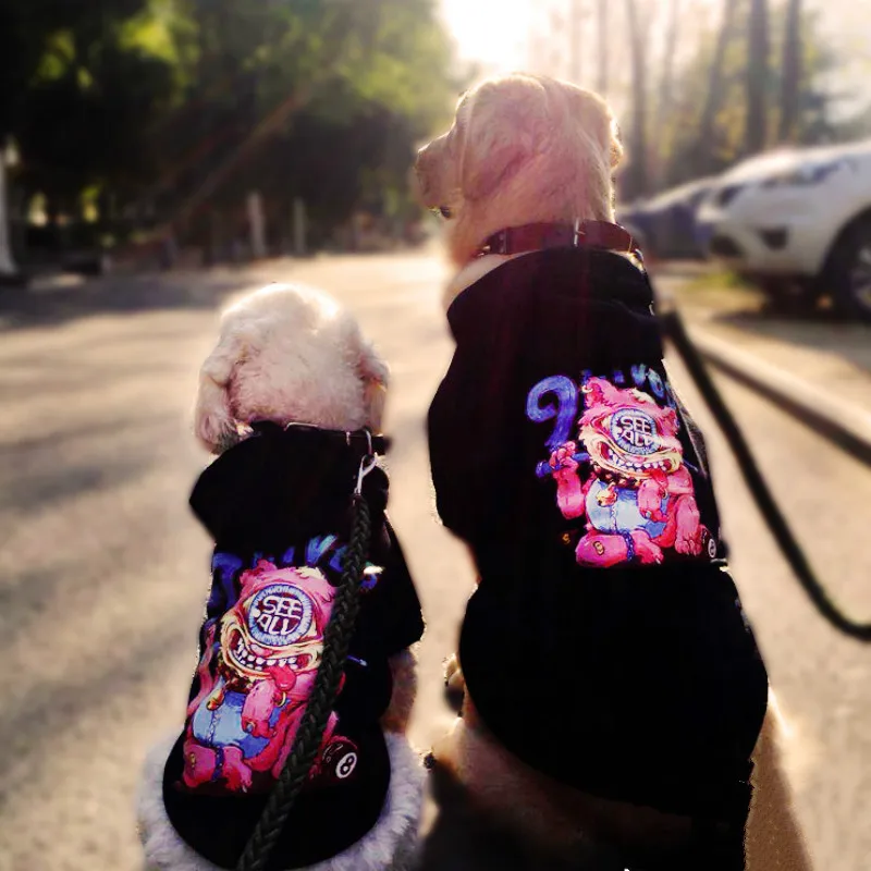 

Golden Retriever Dog Clothes large dog sweater tide dog clothes pet clothing hoodie with lucky cat logo gold hair sweater