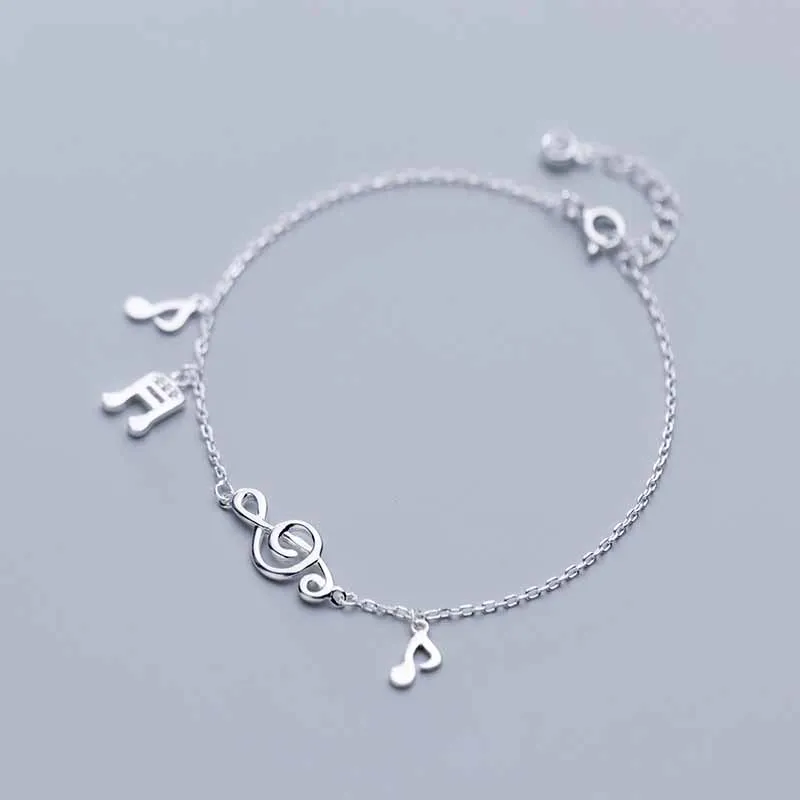 

Girl Music Note 925 Sun Sterling Silver Bracelet