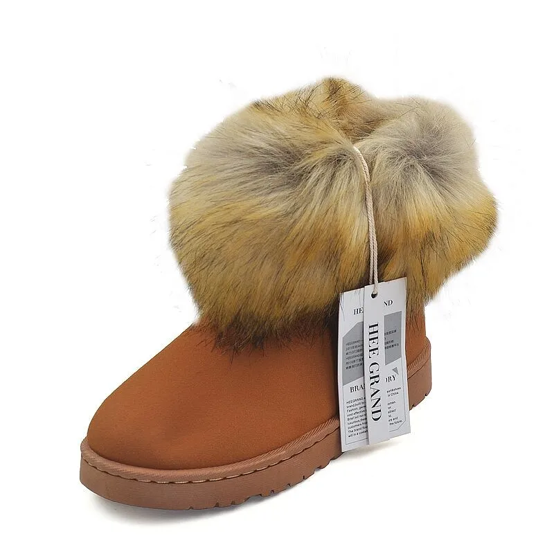 HEE GRAND Брендовая женская обувь модные зимние ботинки с толстым мехом новинка женская зимняя теплая ватная обувь ботильоны XWX3265