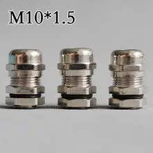 4 шт./лот CT047 M10* 1,5 никелированный медный шарнир латунная металлическая кабельная фиксированная головка кабельный ввод Водонепроницаемый Соединительный IP68