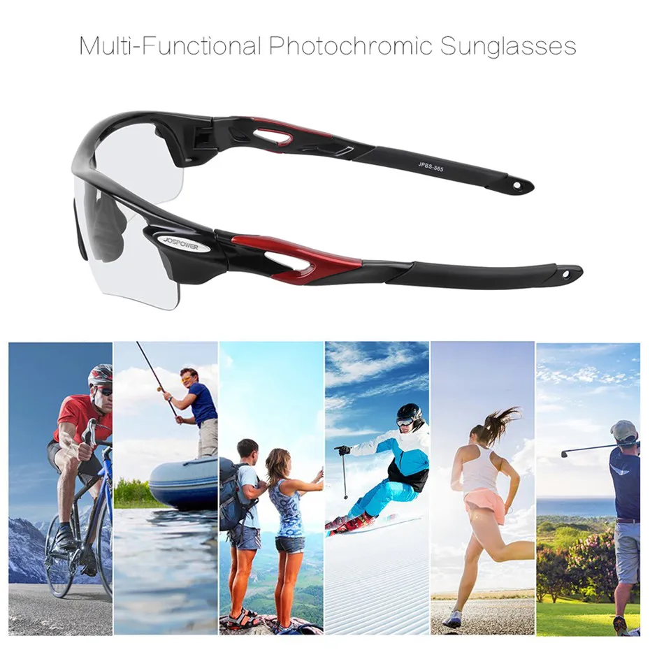 JOSPOWER фотохромные велосипедные очки солнцезащитные очки UV400 поляризованные велосипедные очки для спорта на открытом воздухе 3 линзы occhiali ciclismo