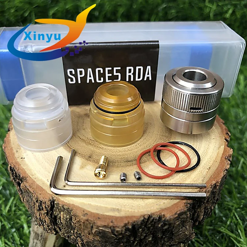 Space5 RDA 18 мм Диаметр ввиду капли верхняя часть испарителя 22 мм 316SS Регулируемый Air проточный бак для 510 потоков обслуживаемый Атомайзер