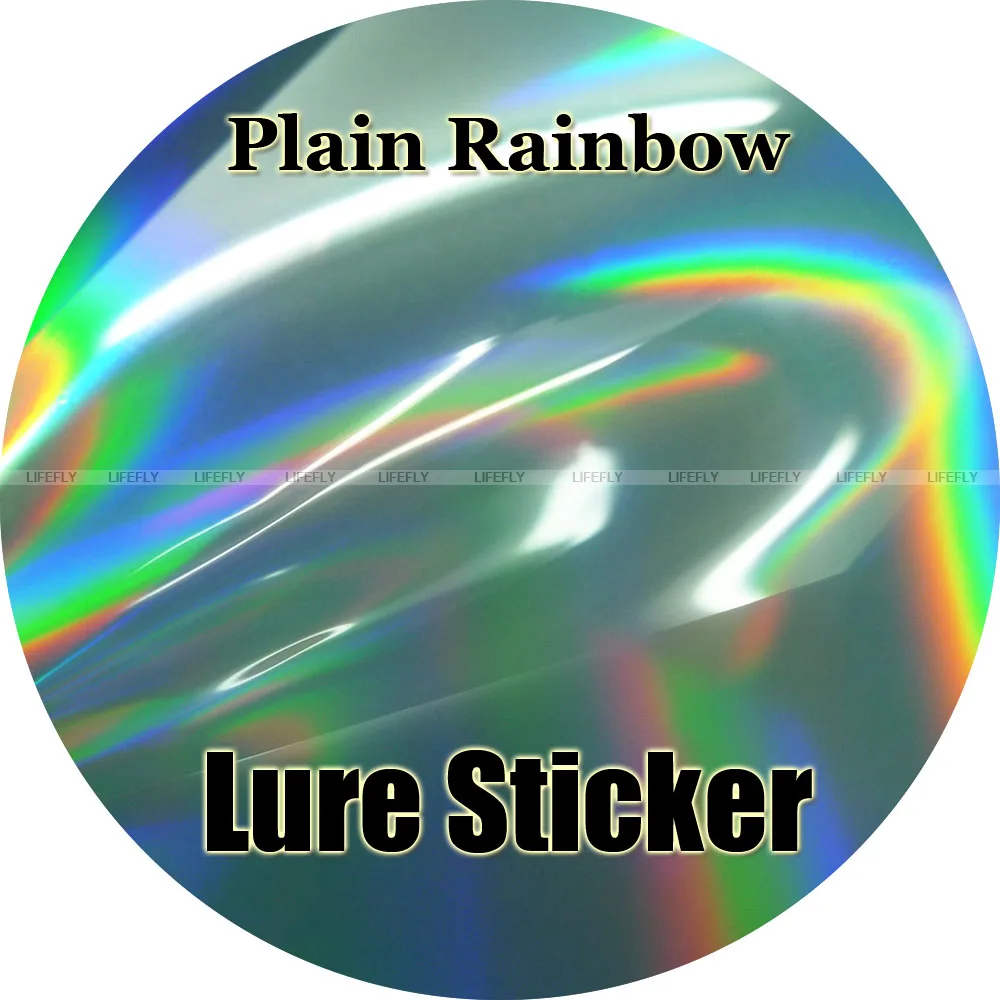 

Plain Rainbow, Holographic, 20pcs Jig and Lure Sticker, 15cm x 9cm
