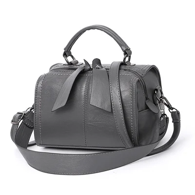 Большая вместительность, роскошные сумки, женские сумки, дизайнерские, двойная молния, одноцветные сумки для женщин,, сумка для женщин, черные женские сумки - Цвет: gray