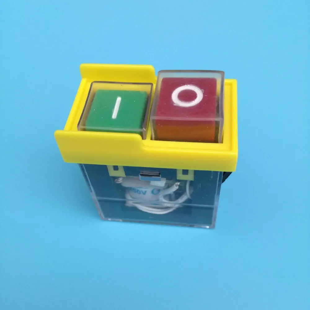 

2pcs Electromagnetic pushbutton switch KJD6 control box switch for drill saw cutter machines AC220V