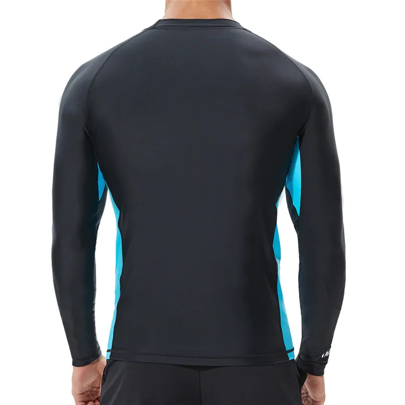 Swim Surfing Top Rash Guards Men Sport Bodybuilding Jacket Fashion Sea Surfing Suit Quick Dry Tights Top Blouse #2N27 (4)