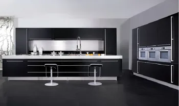 

China kitchen cabinets black color