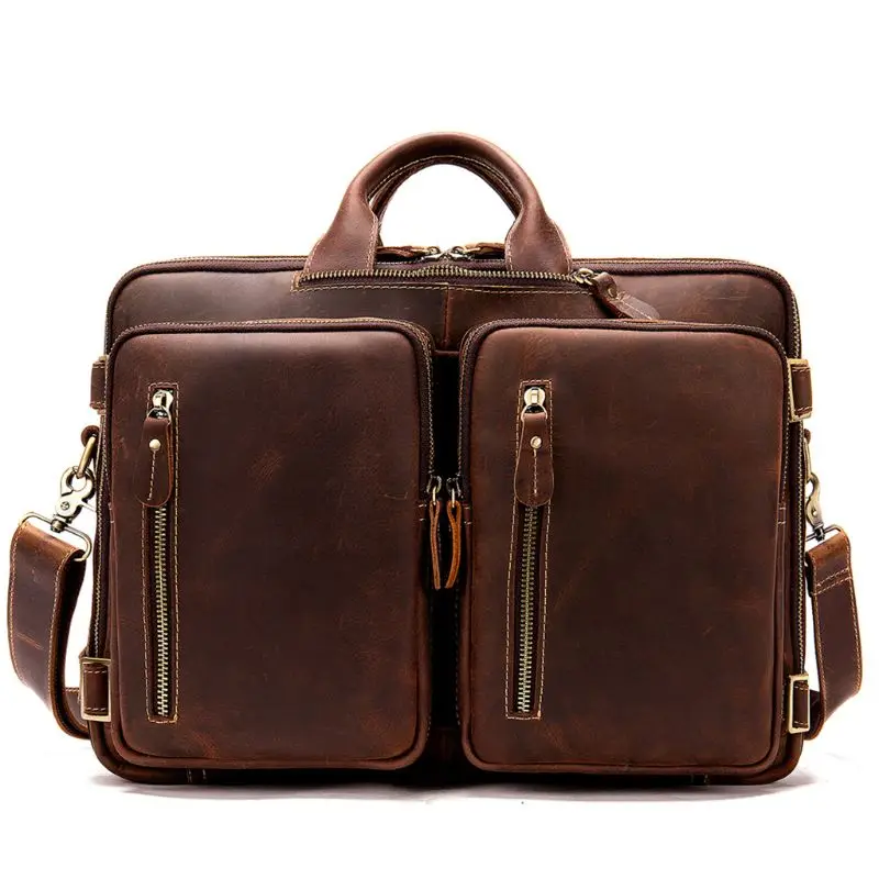 

Premium New Men's Genuine Leather Briefcase Business Shoulder Messenger Laptop Bag Handbag