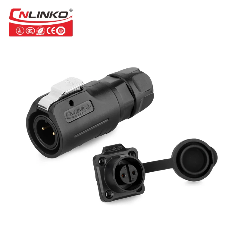 Cnlinko IP67 2 контактный 5А пластиковый круглый панельный разъем водонепроницаемый