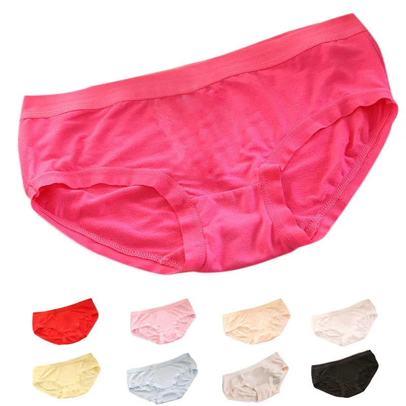 Bamboo Fiber Briefs Women Comfortable Sexy Seamless Panties Large Size Pure Cotton Ladys Sexy 