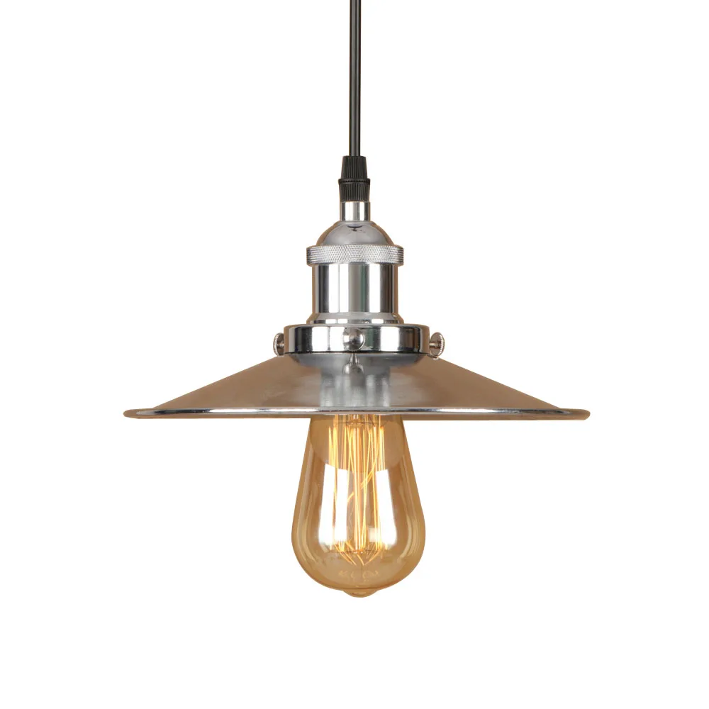 

Simple Vintage Lampshade Iron Pendent Light American Country Style White Chrome Bedroom Study Room Restaurant Decor Chandelier