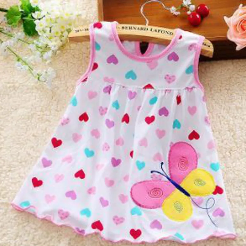 

2018 Baby Clothing Casual Children's Fashion Baby Clothes Summer Style Clothes Girls Wear Sleeveless Dress Casual Wear