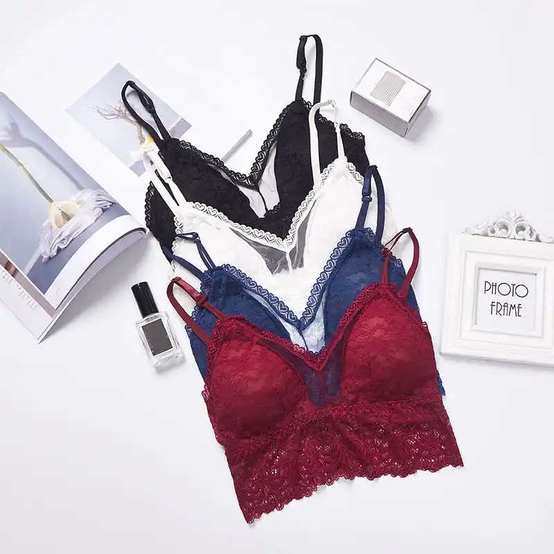 plus size white lace bra