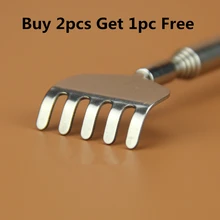 Практичная Удобная ручка из нержавеющей клип Спиночес телескопическая царапающий массаж комплект Коготь медведя зуд Backscratcher Hackle массажер