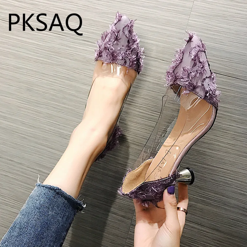 

New Spring Autumn Woman Wedding Shoes Women Shallow Pumps Office Spike Heels Pointed Toe Ladies Casual Slip-On High Heel Pumps