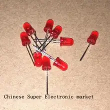 200 шт красный F3 3 мм светодиодный красный светодиод Красный светоизлучающих красный покраснеть