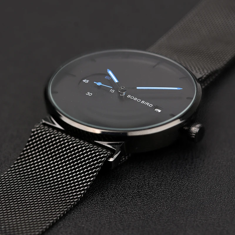 New Fashion Male Watch Men Quartz Analog Timepieces Women magnetic Strap Bule Small dial relogio masculino Thin BOBO BIRD