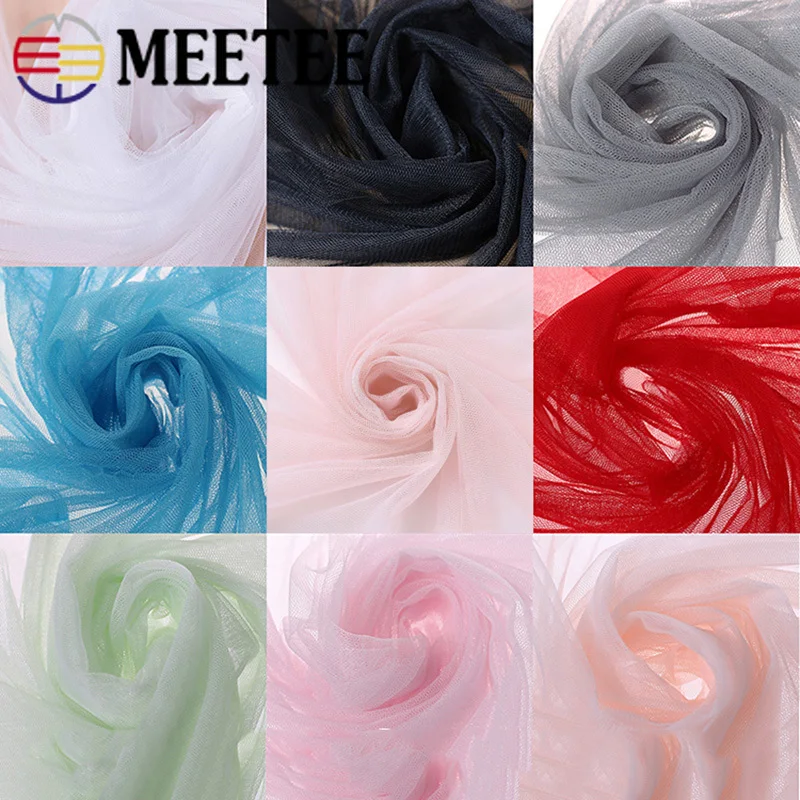 

Meetee 5Meter 1.6M Width Soft Netting Lace Fabric Mosquito Net DIY Handmade Material for Clothing Curtain Skirt Accessory FA201
