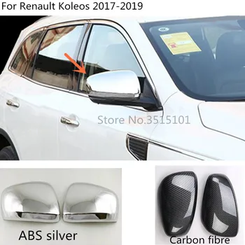 

car styling decoration back rear view Rearview Side Door Mirror Cover stick trim frame 2pcs For Renault Koleos 2017 2018 2019