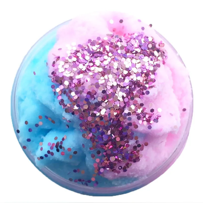 

Crystal Dynamic Sand Colorful Galaxy Cloud Fluffy Slime Squishy Putty Stress Relief Kids Clay cotton mud Slime cloud kids gift