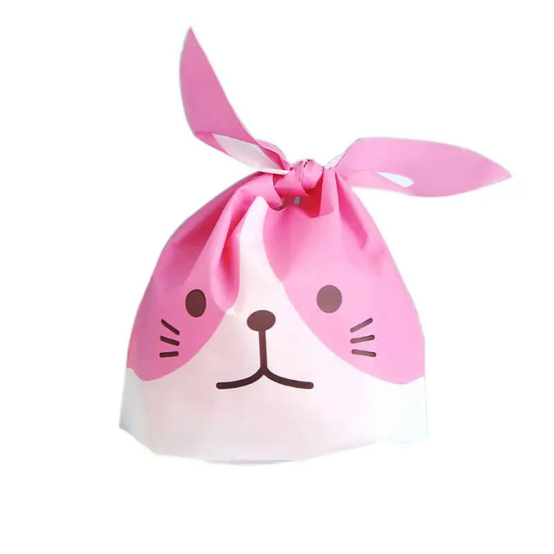 buy Cute Bunny Pattern Gift Holders with Rabbit Ears Thanksgiving Easter Candy Cookies OPP Bag for Kid Holiday Gift Supply 50pcs